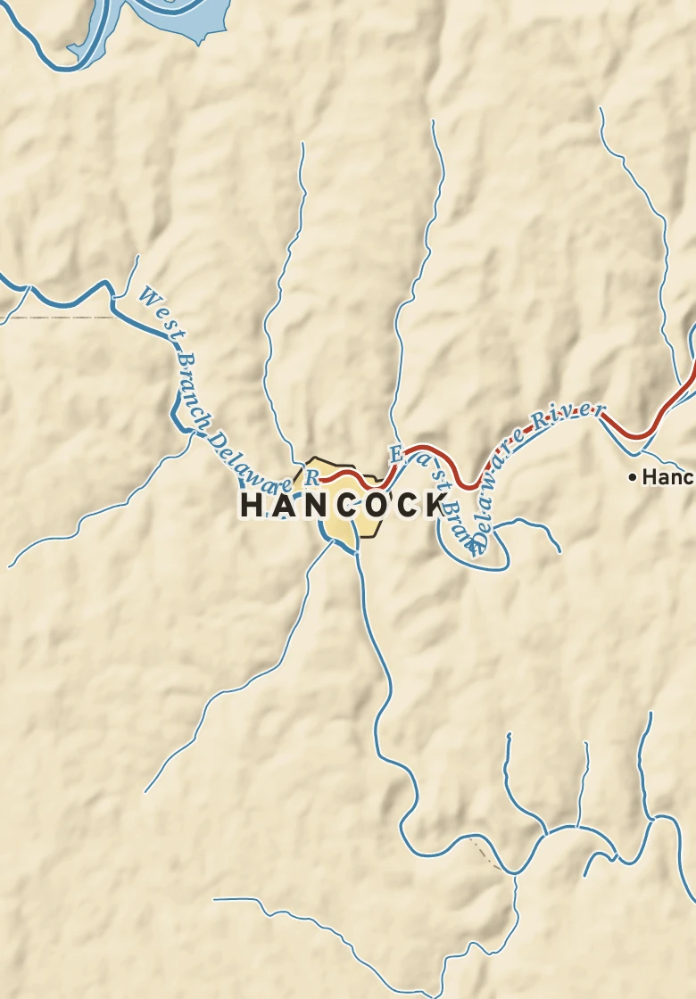 Atlas plate of Hancock, New York.