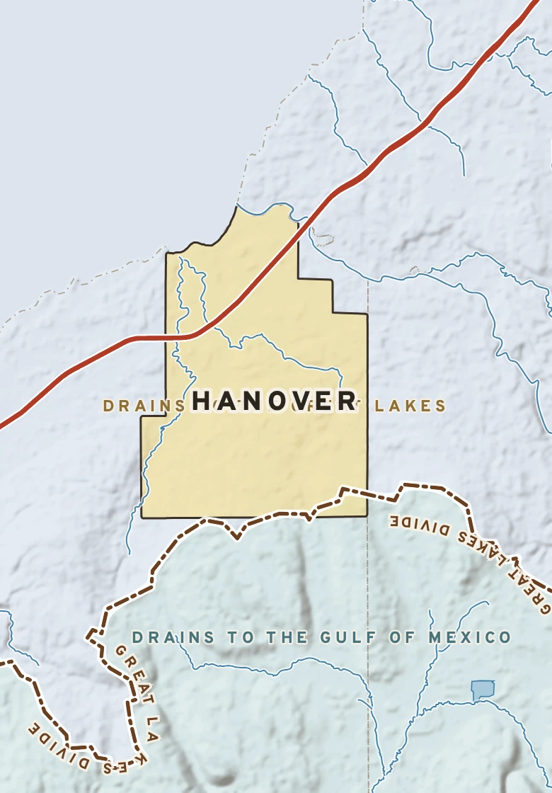 Atlas plate of Hanover, New York.