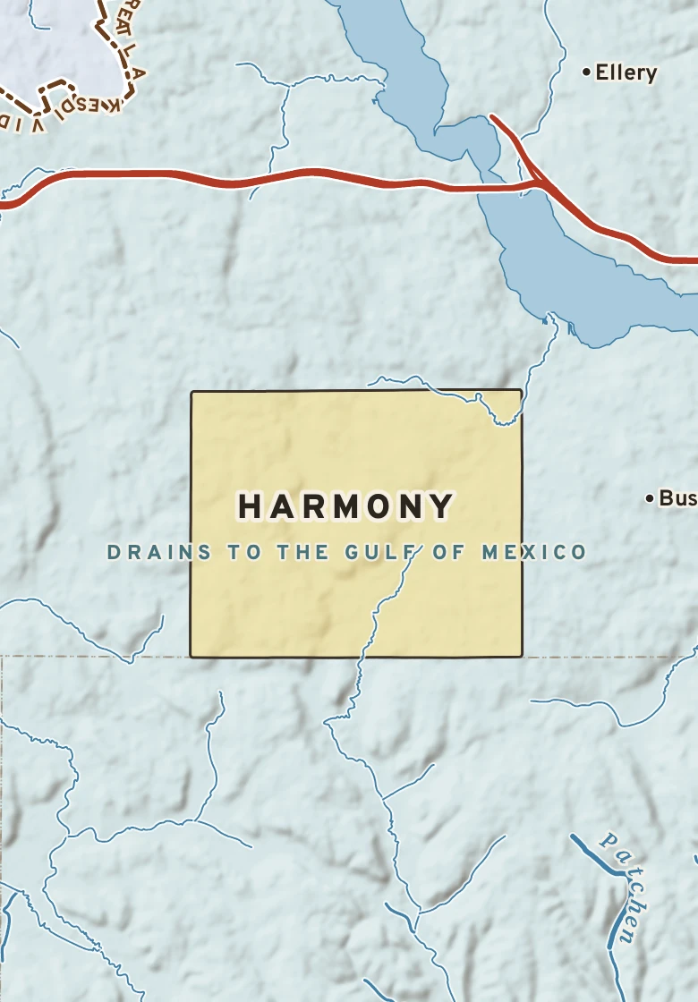 Atlas plate of Harmony, New York.