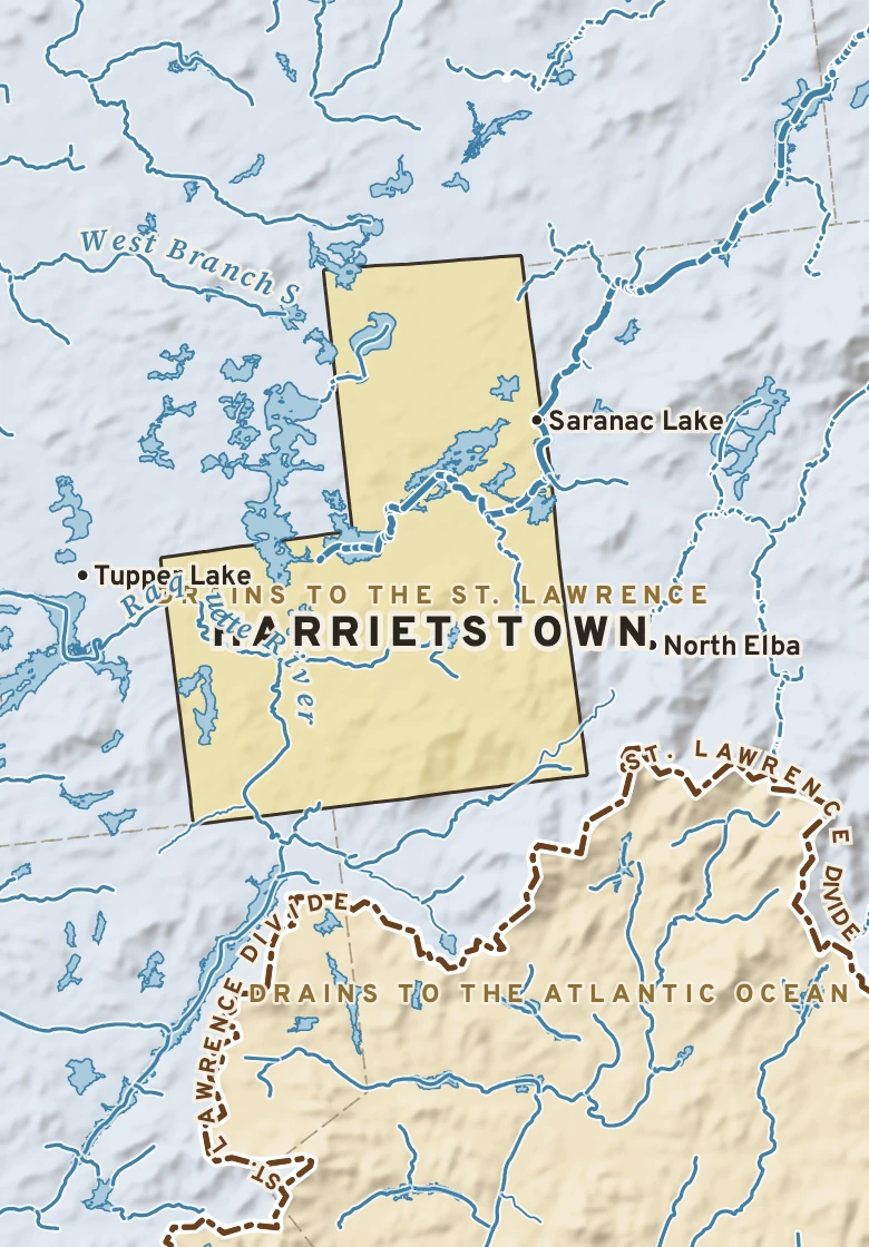 Atlas plate of Harrietstown, New York.