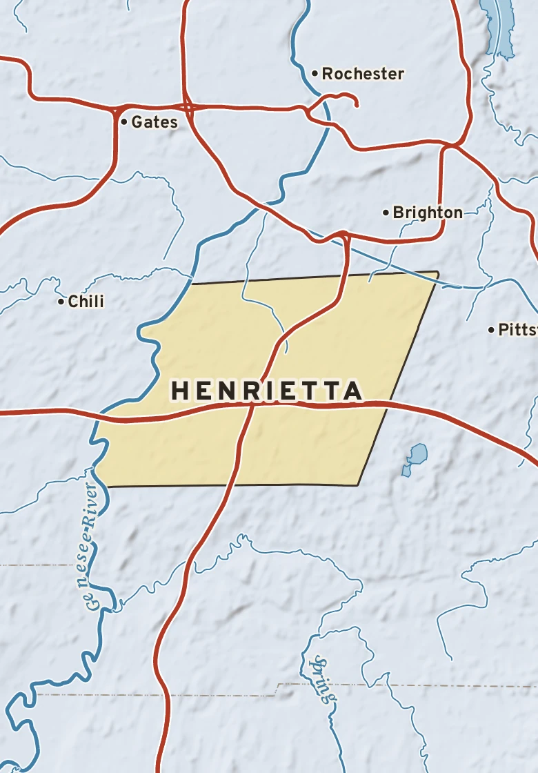Atlas plate of Henrietta, New York.