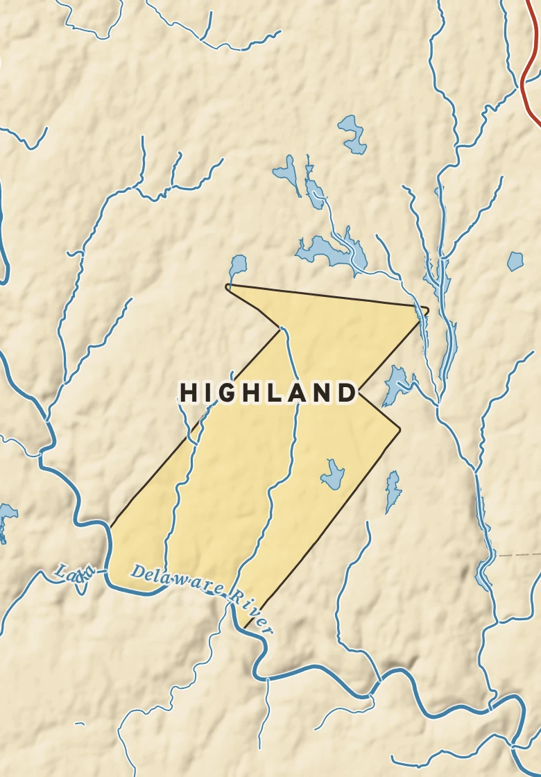 Atlas plate of Highland, New York.