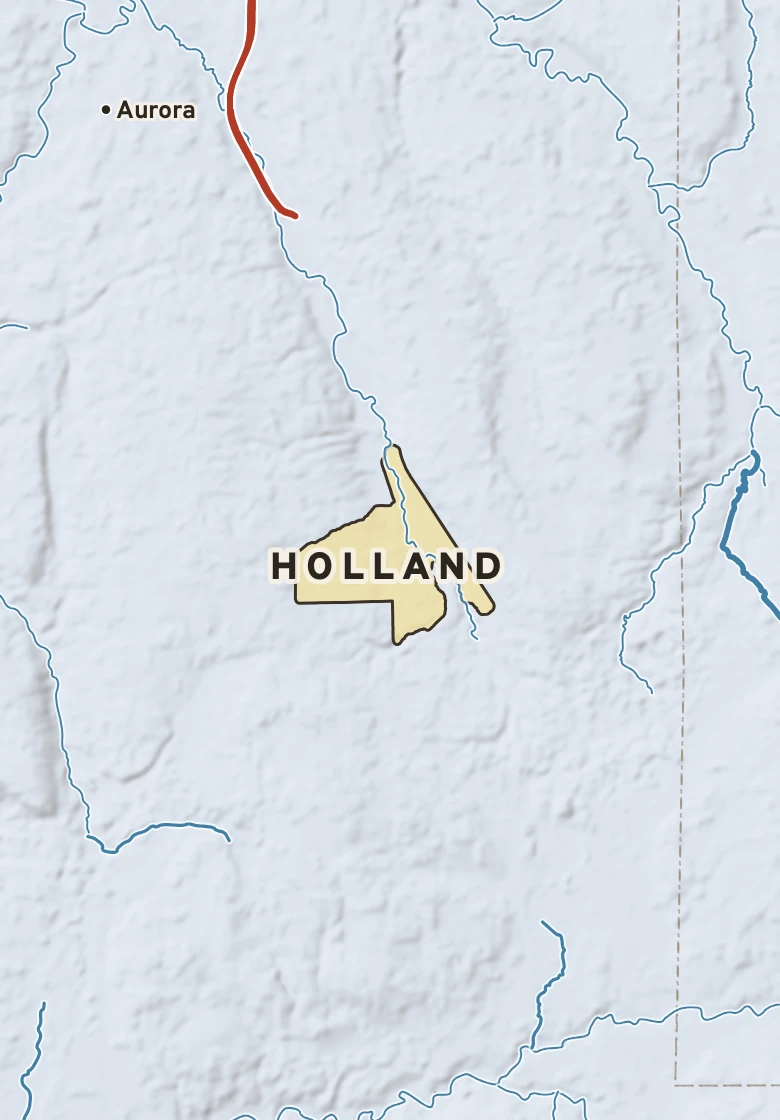 Atlas plate of Holland, New York.
