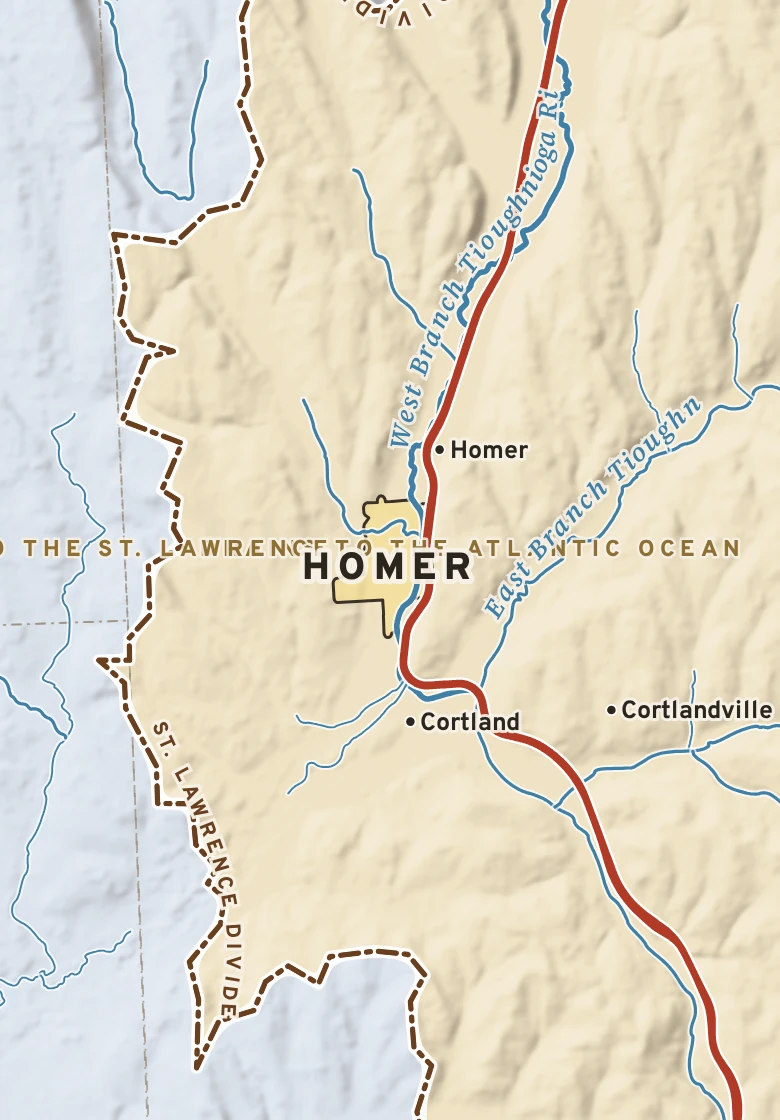 Atlas plate of Homer, New York.