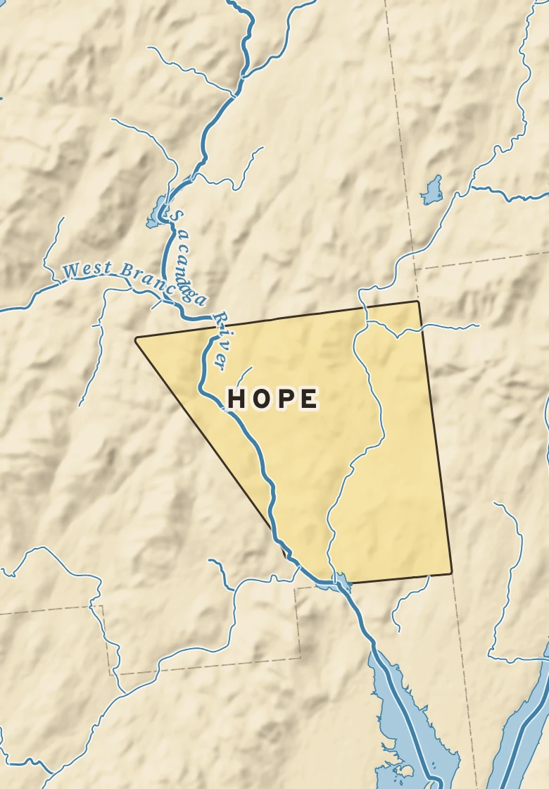 Atlas plate of Hope, New York.