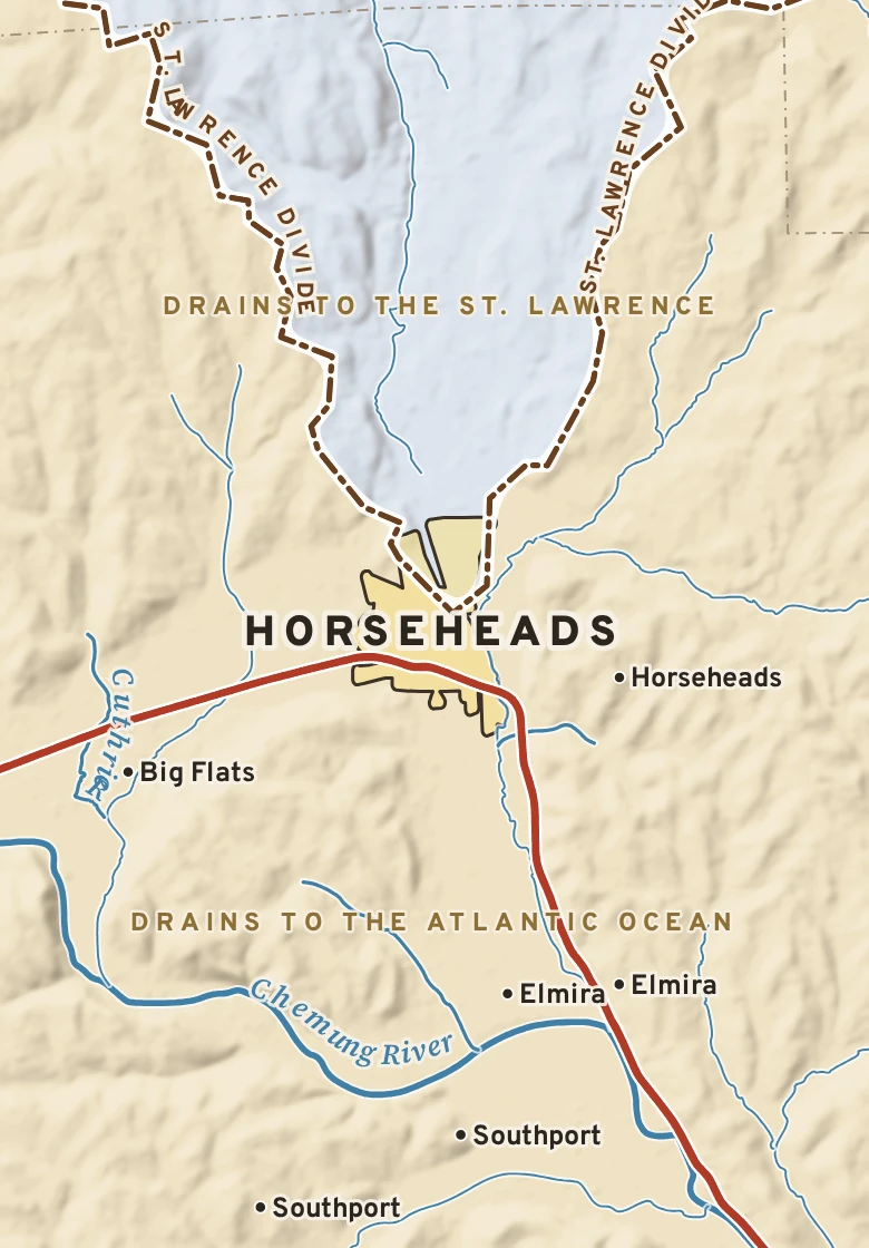 Atlas plate of Horseheads, New York.
