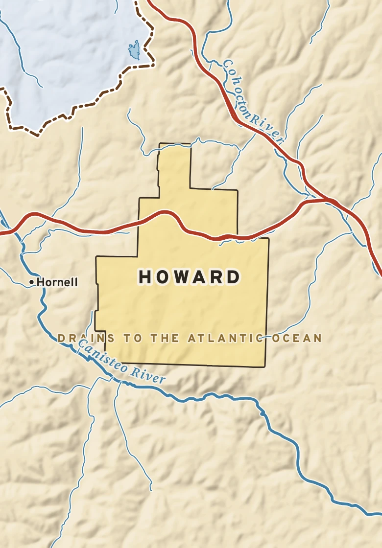 Atlas plate of Howard, New York.