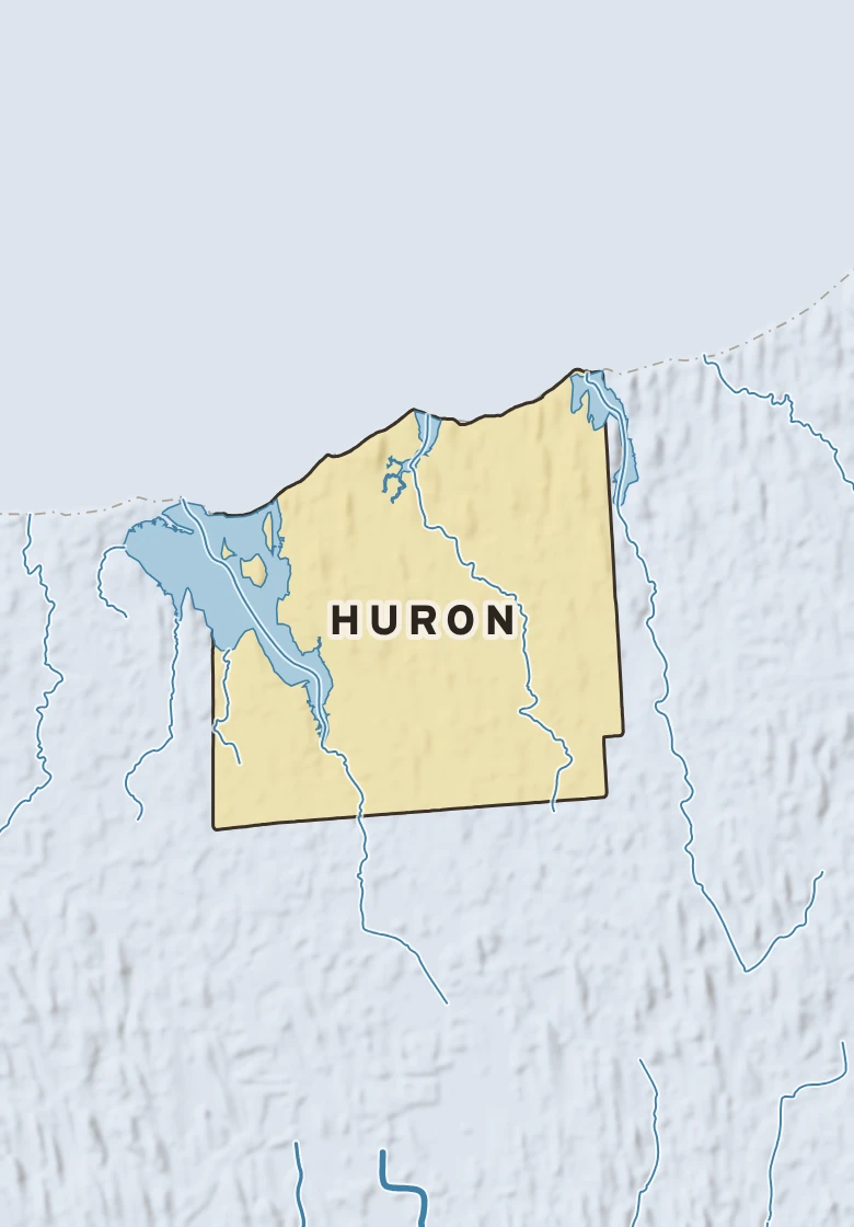 Atlas plate of Huron, New York.
