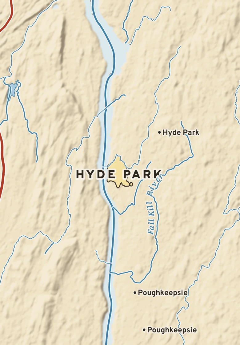 Atlas plate of Hyde Park, New York.