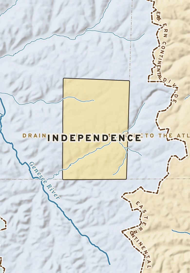 Atlas plate of Independence, New York.
