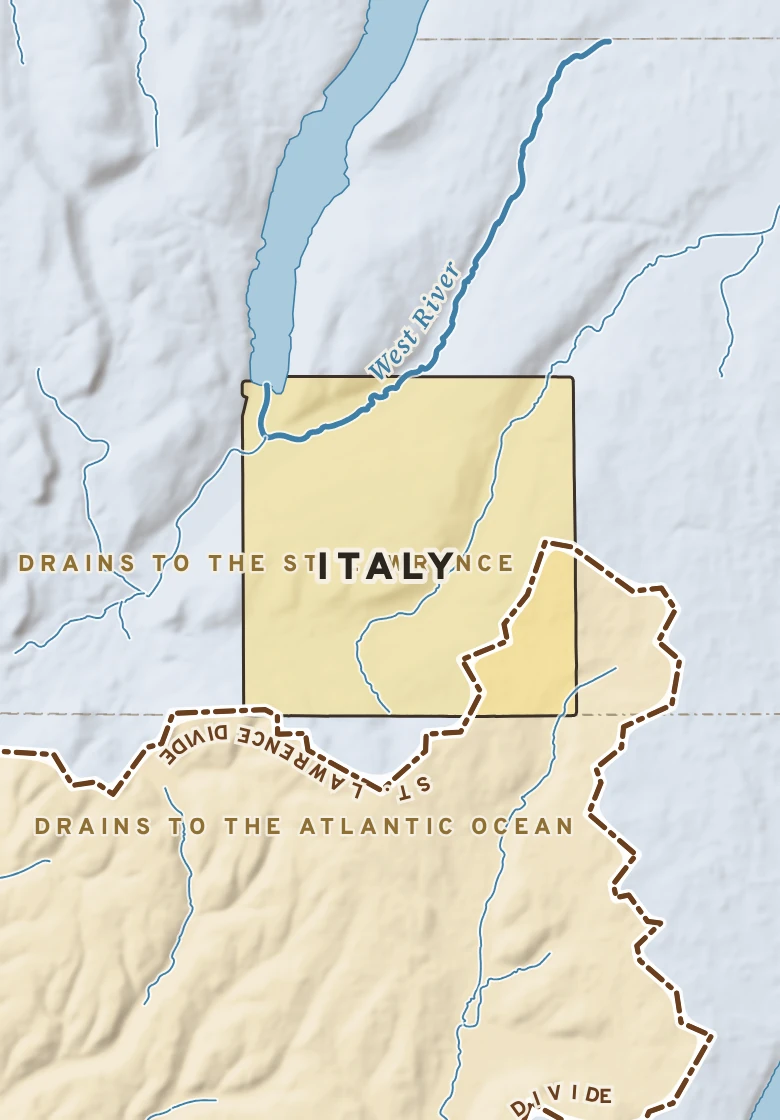 Atlas plate of Italy, New York.
