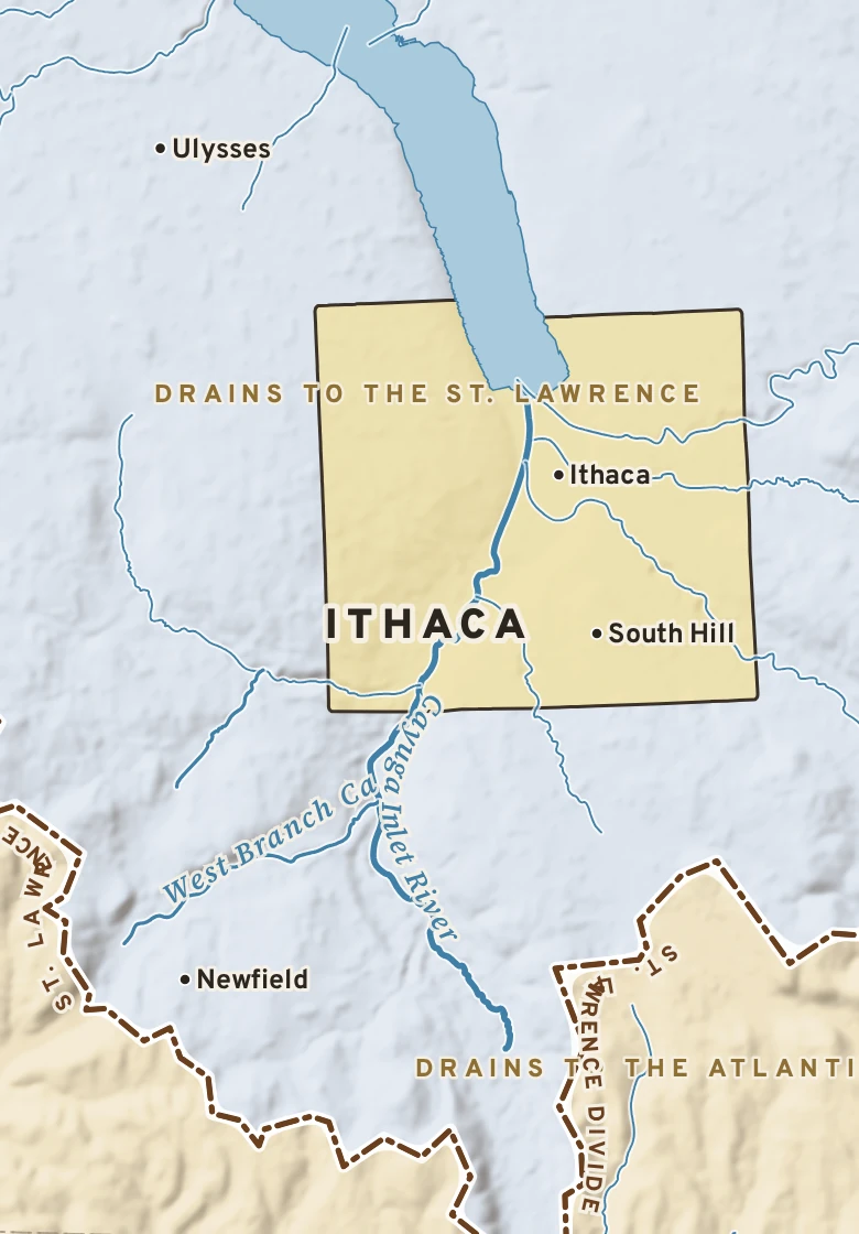 Atlas plate of Ithaca, New York.