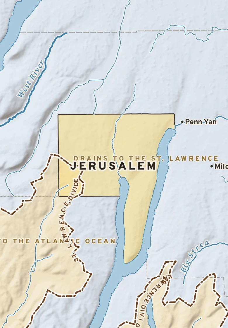 Atlas plate of Jerusalem, New York.