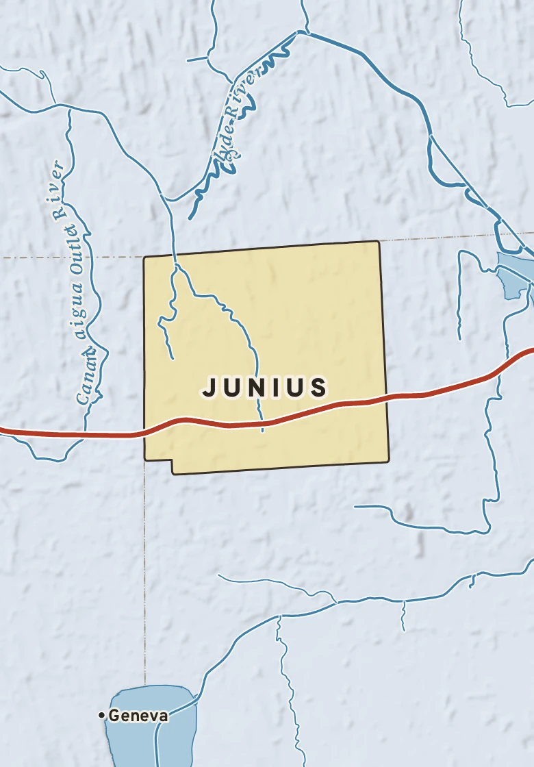 Atlas plate of Junius, New York.