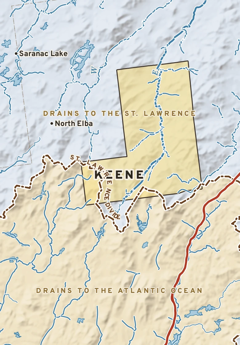 Atlas plate of Keene, New York.