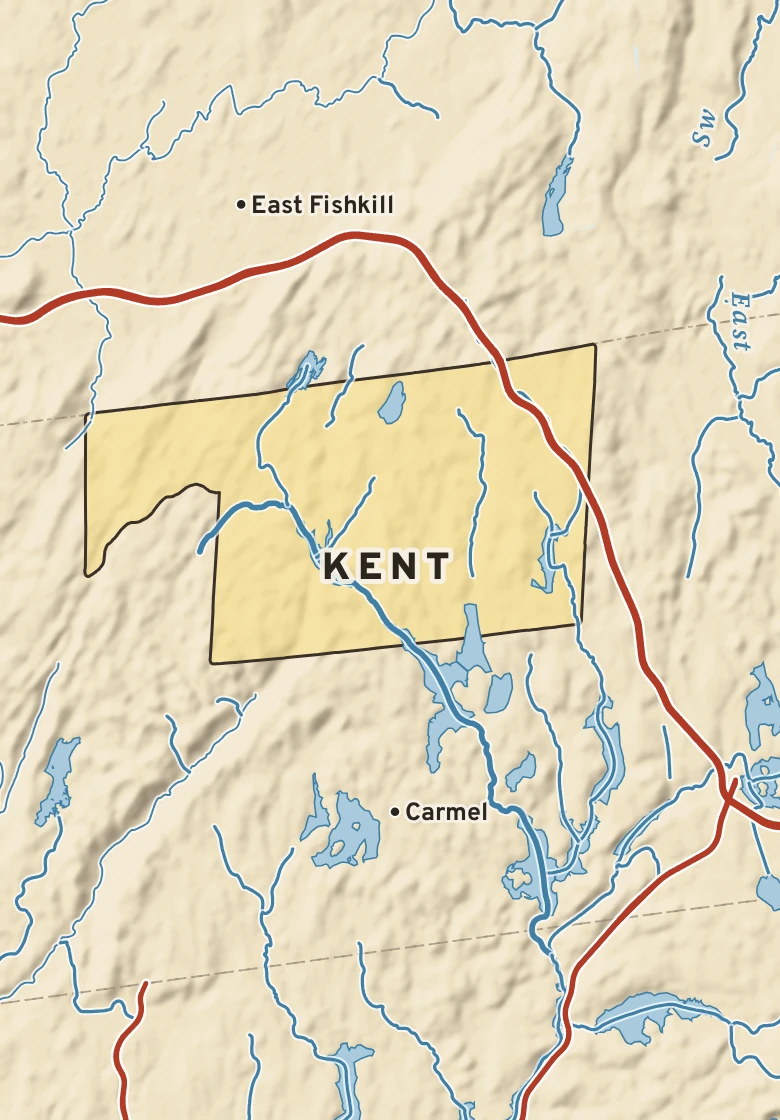 Atlas plate of Kent, New York.