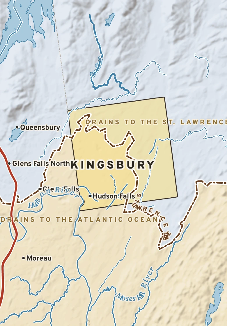 Atlas plate of Kingsbury, New York.