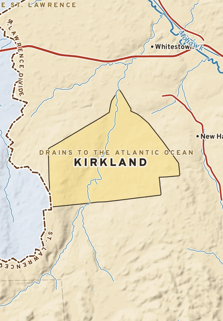 Atlas plate of Kirkland, New York.