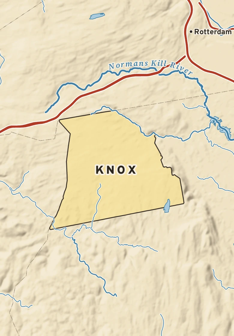 Atlas plate of Knox, New York.