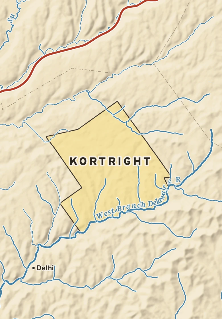 Atlas plate of Kortright, New York.