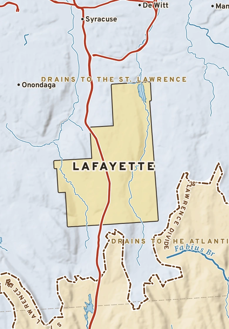 Atlas plate of LaFayette, New York.