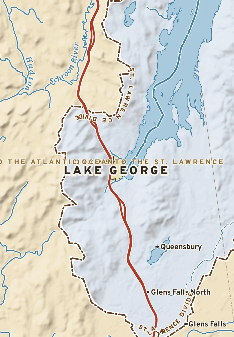 Atlas plate of Lake George, New York.