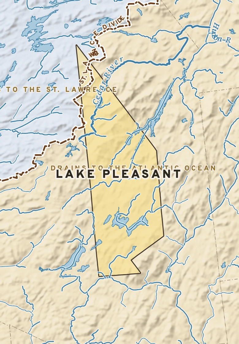 Atlas plate of Lake Pleasant, New York.
