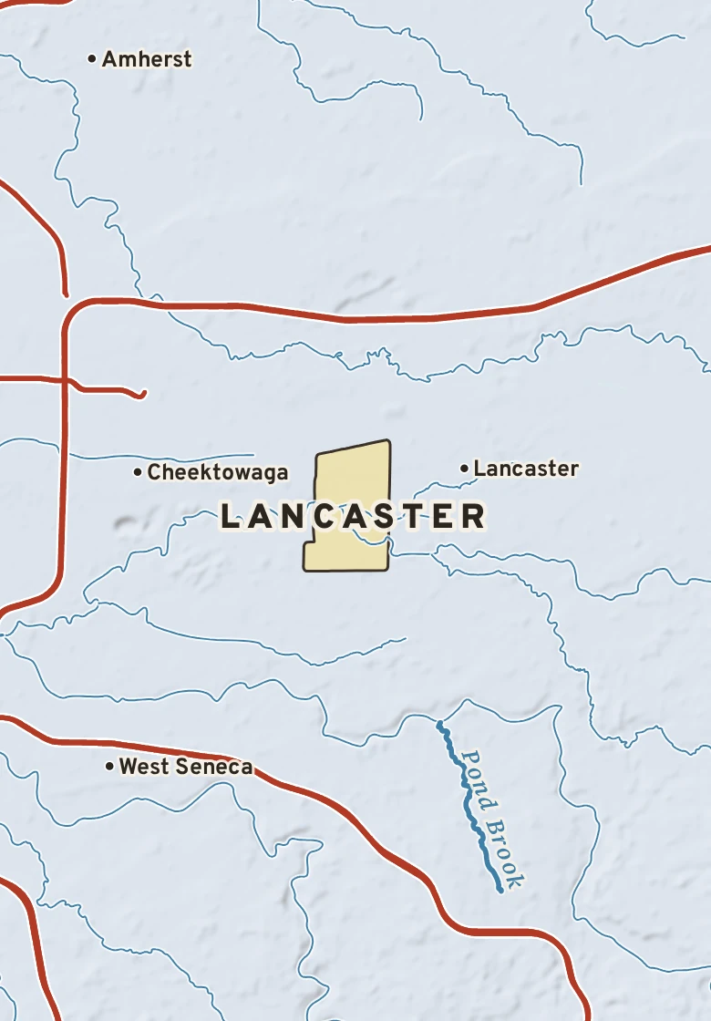 Atlas plate of Lancaster, New York.