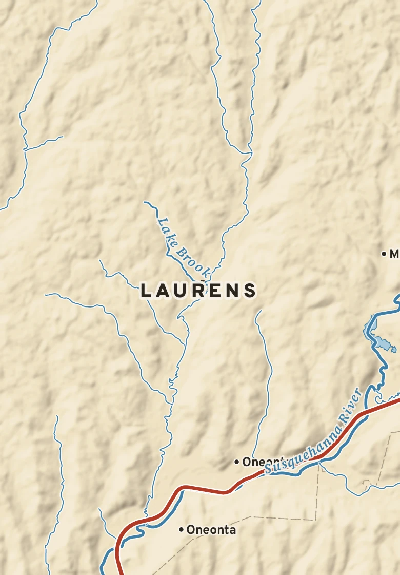Atlas plate of Laurens, New York.
