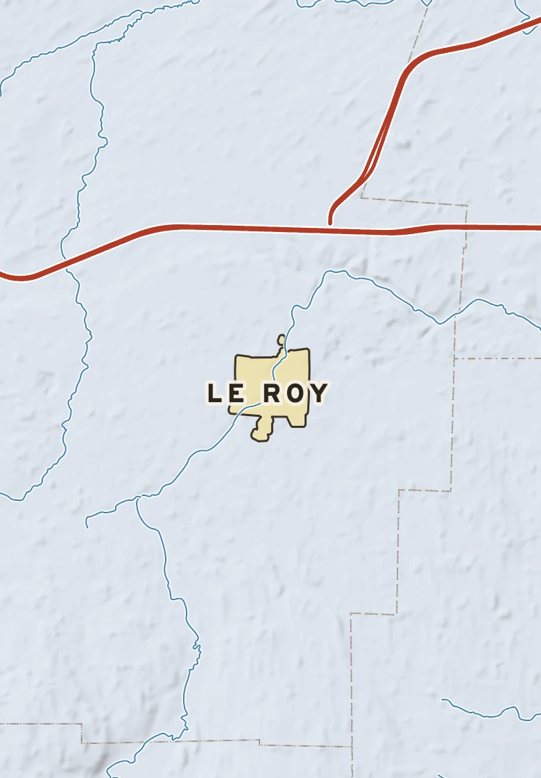 Atlas plate of Le Roy, New York.