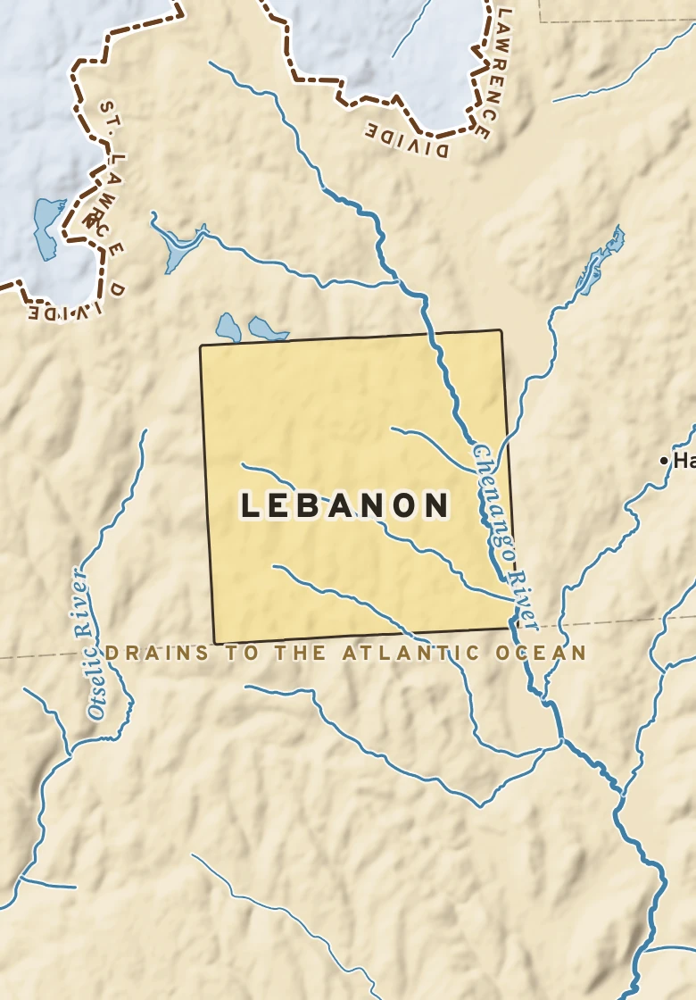Atlas plate of Lebanon, New York.