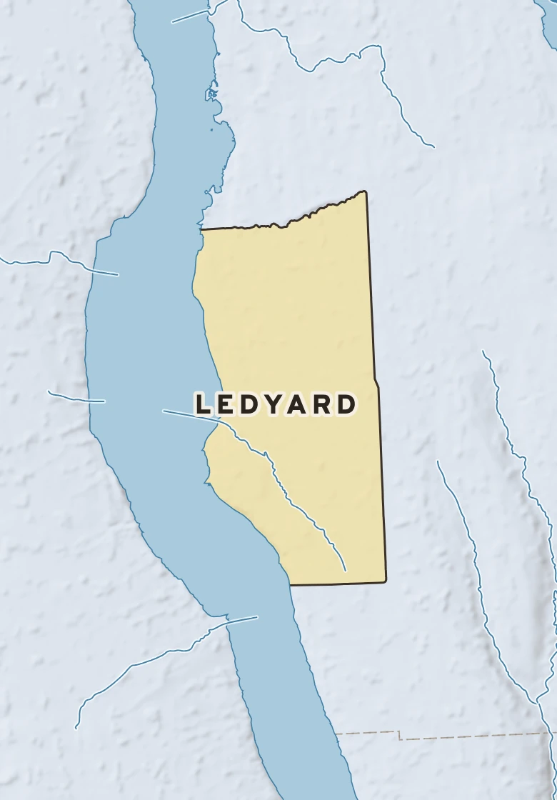 Atlas plate of Ledyard, New York.