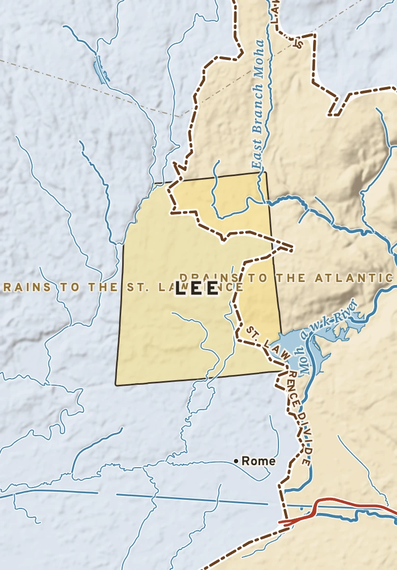 Atlas plate of Lee, New York.