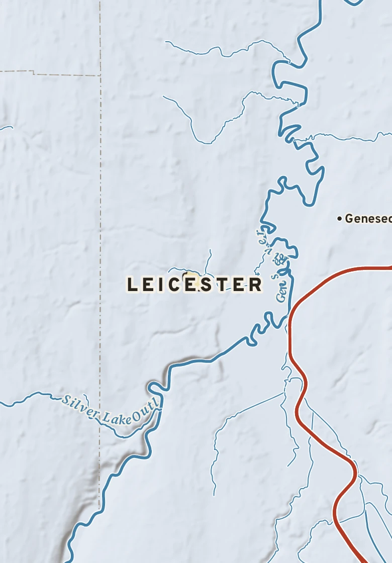 Atlas plate of Leicester, New York.