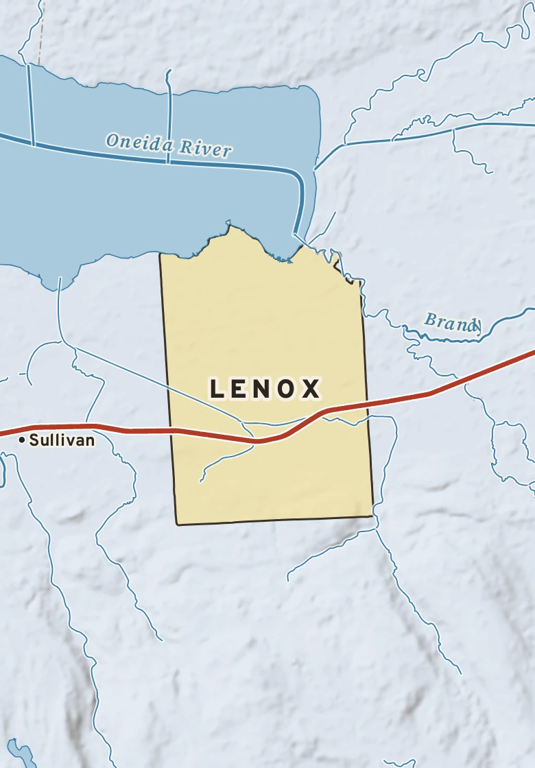 Atlas plate of Lenox, New York.