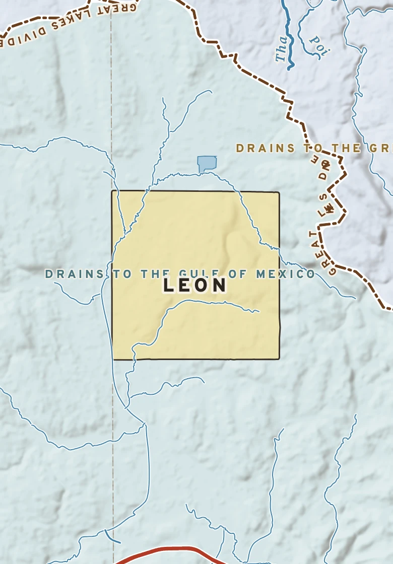 Atlas plate of Leon, New York.