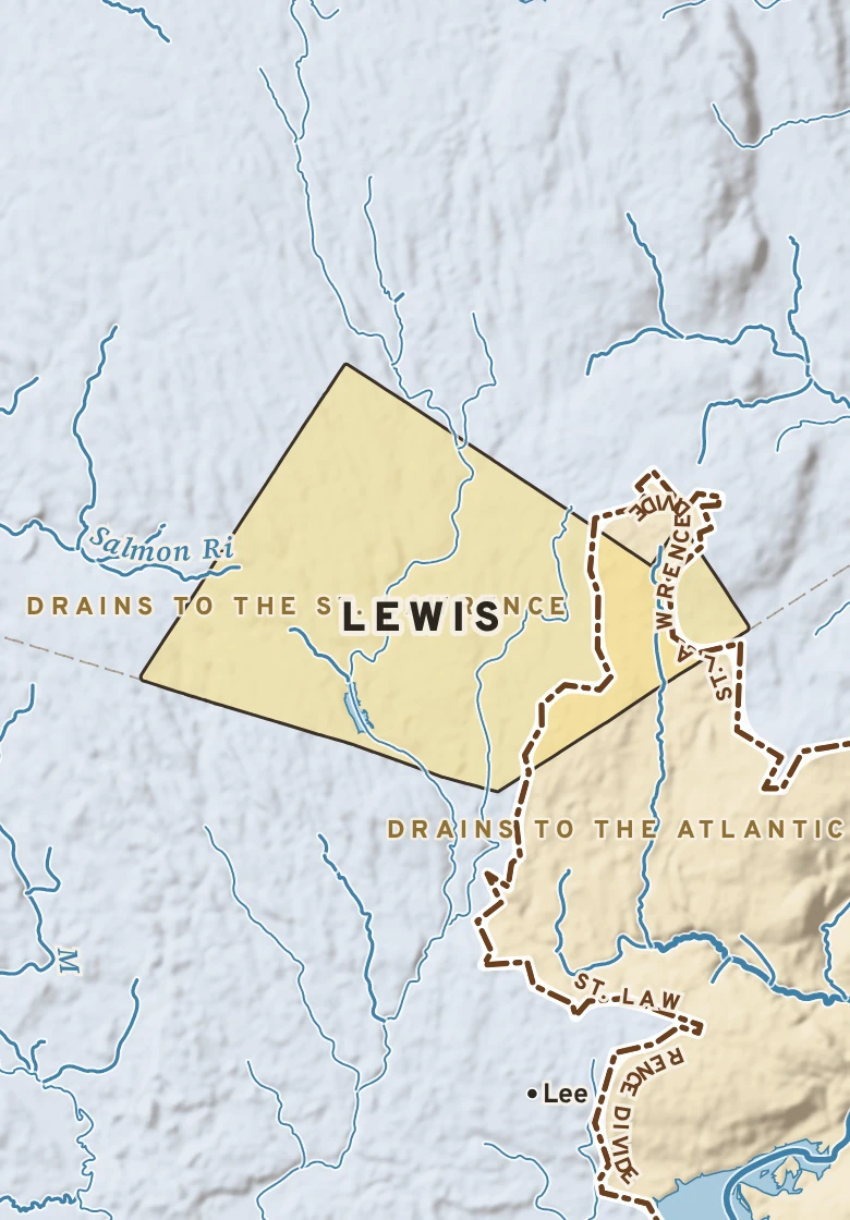 Atlas plate of Lewis, New York.