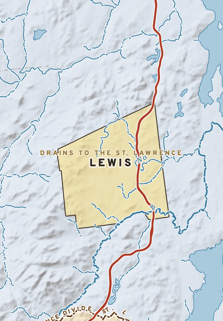 Atlas plate of Lewis, New York.