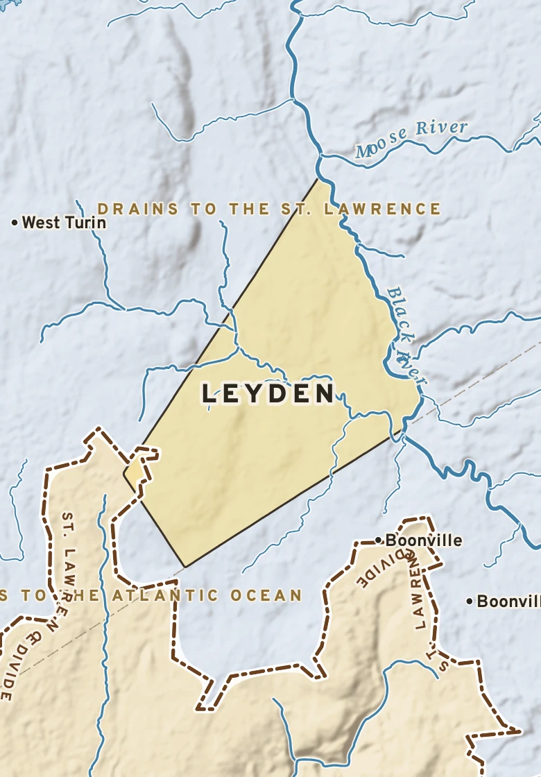 Atlas plate of Leyden, New York.
