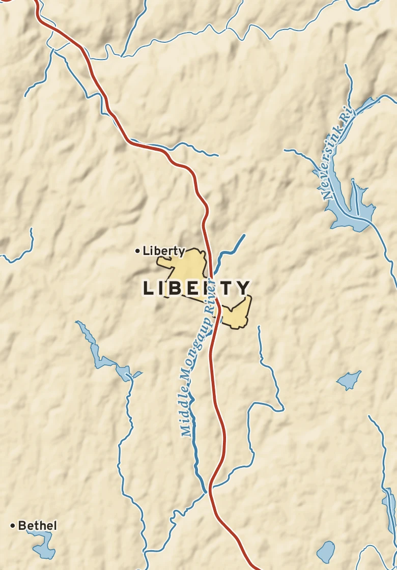 Atlas plate of Liberty, New York.