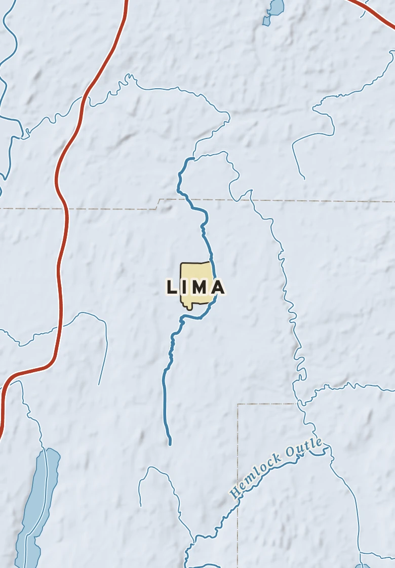 Atlas plate of Lima, New York.