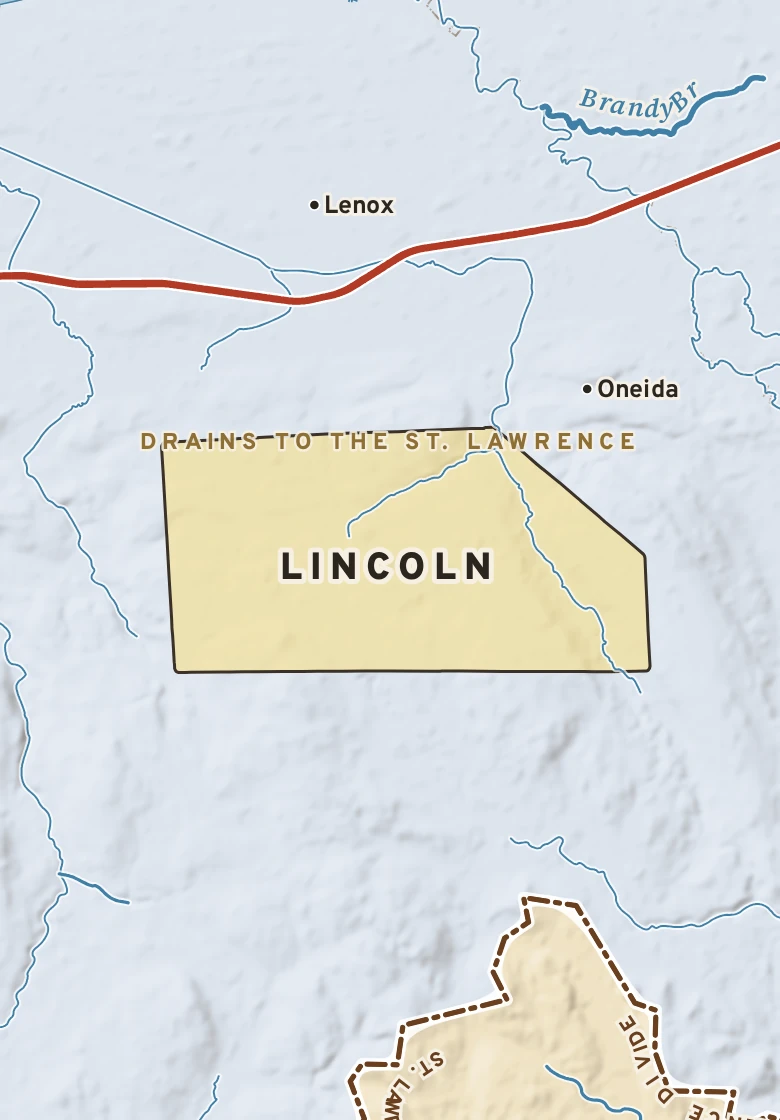 Atlas plate of Lincoln, New York.