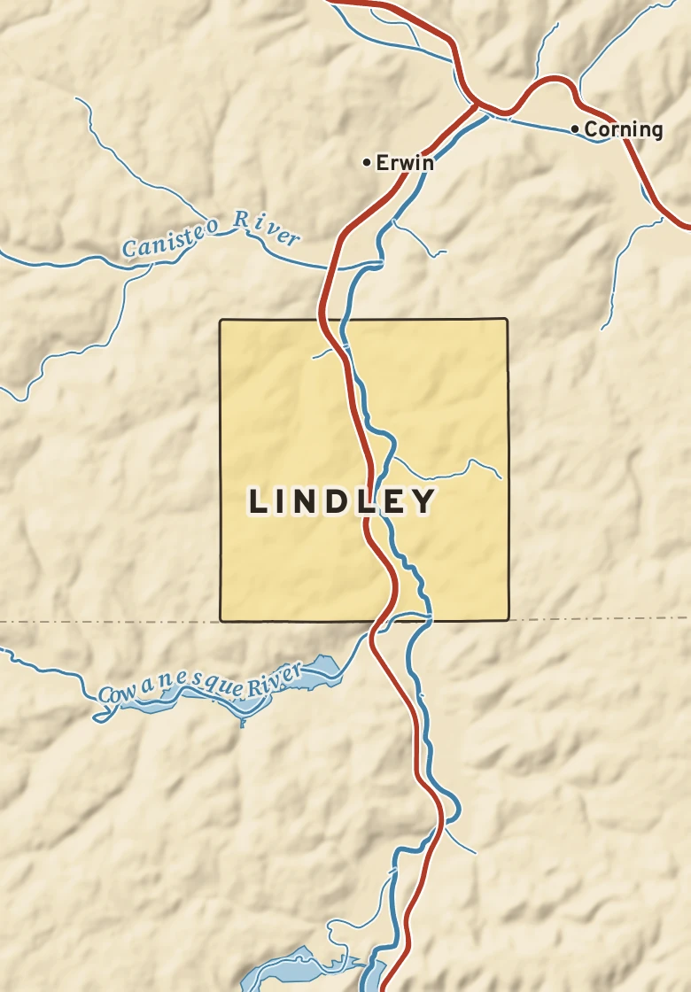 Atlas plate of Lindley, New York.