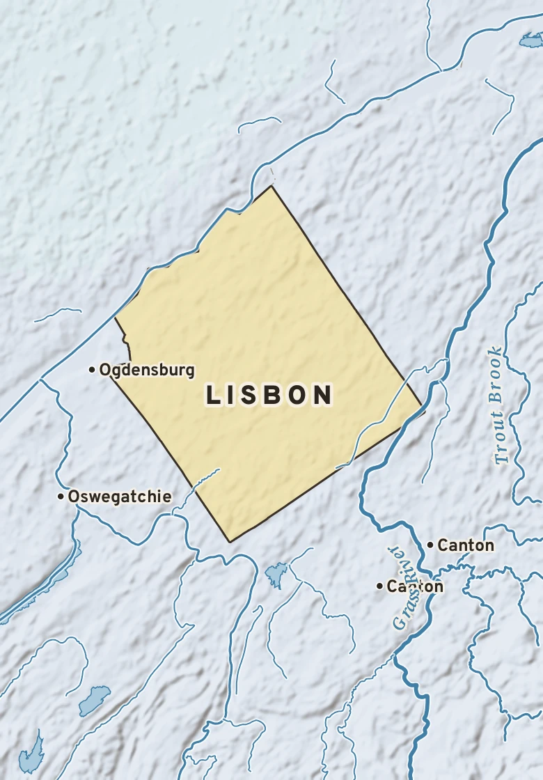 Atlas plate of Lisbon, New York.