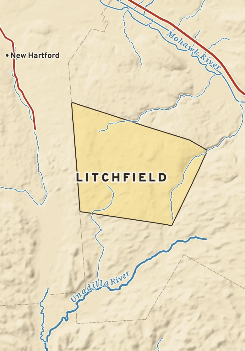 Atlas plate of Litchfield, New York.