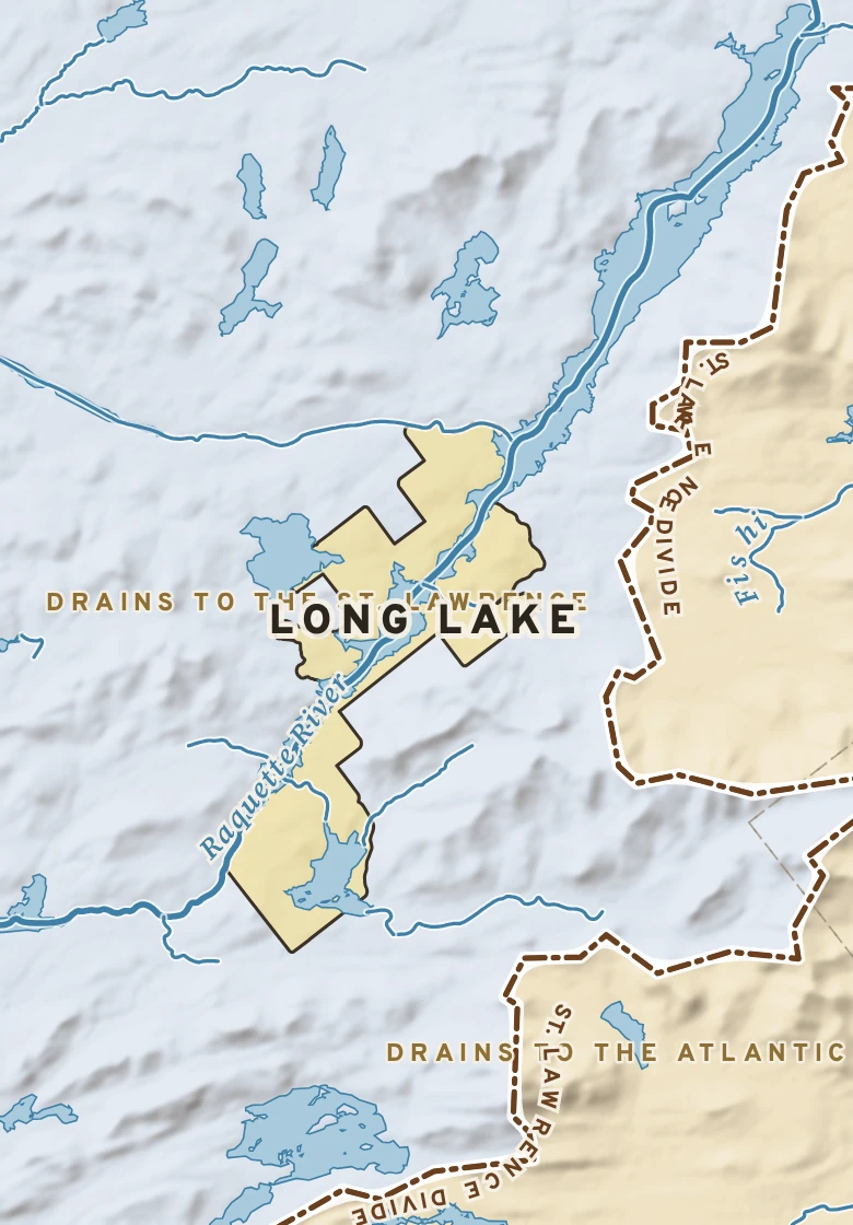 Atlas plate of Long Lake, New York.