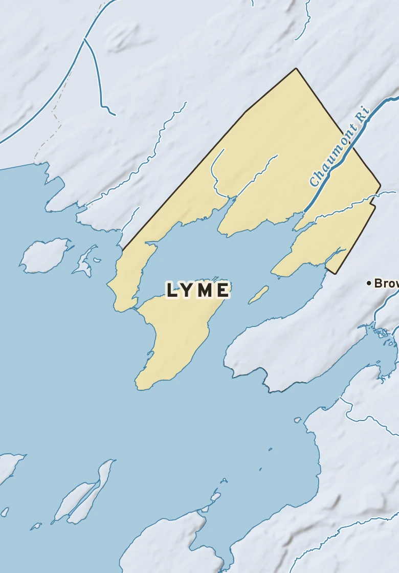 Atlas plate of Lyme, New York.