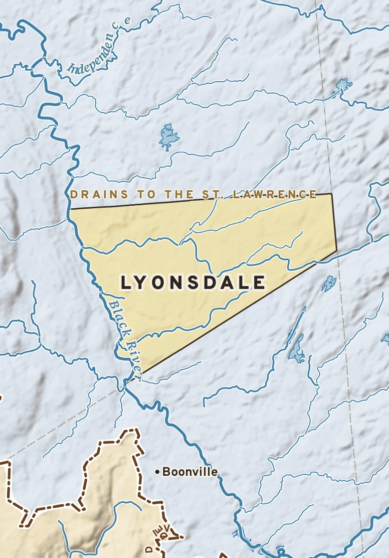 Atlas plate of Lyonsdale, New York.