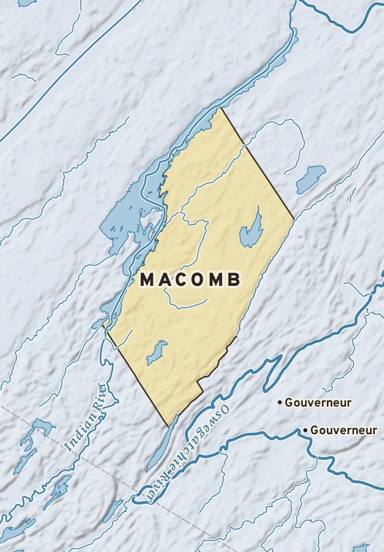 Atlas plate of Macomb, New York.