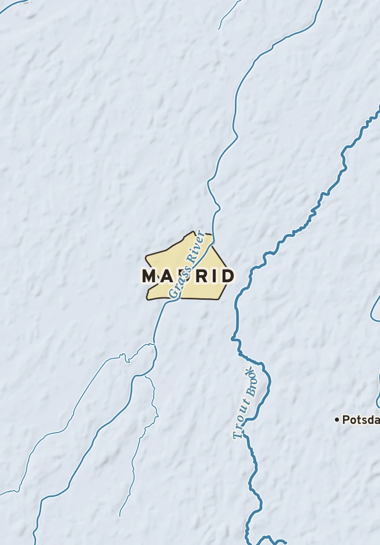 Atlas plate of Madrid, New York.